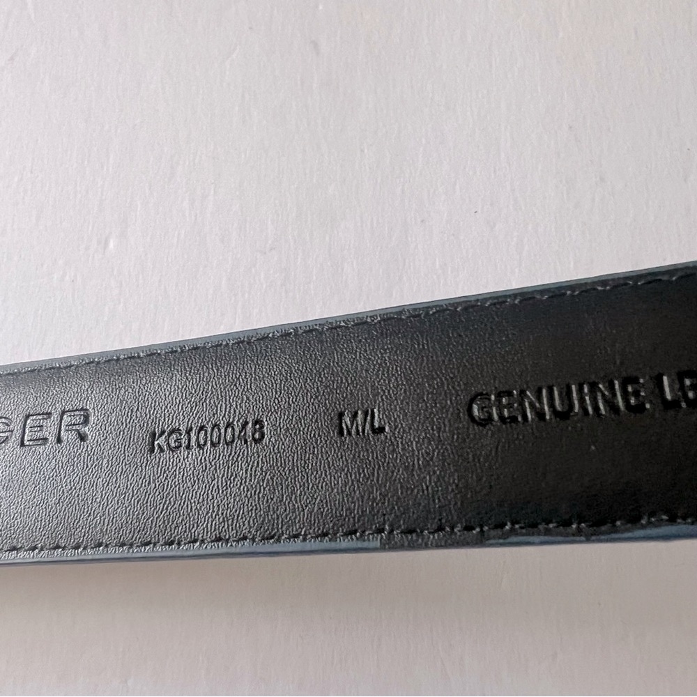 KURT GEIGER LONDON WOMENS QUILTED LEATHER BELT VINTAGE INDIGO BLUE SIZE M/L NWT - Picture 11 of 16